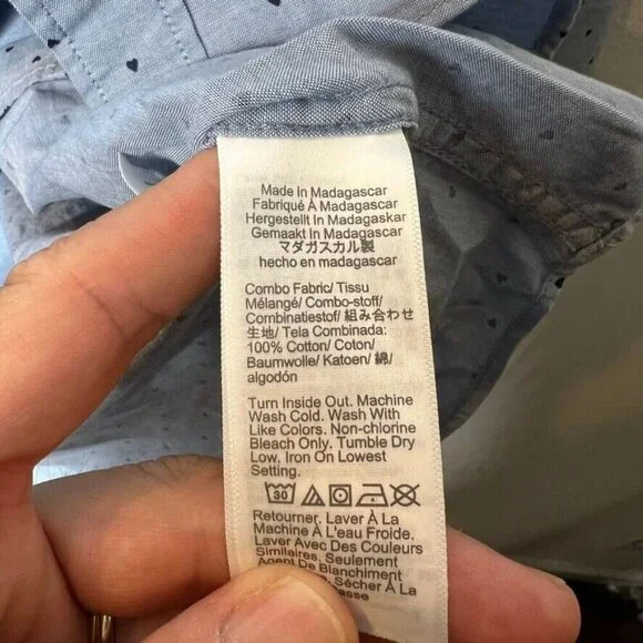 J.Crew Mens $90 Slim Untucked Printed Flex Casual Shirt Size M BL182 - Picture 5 of 7